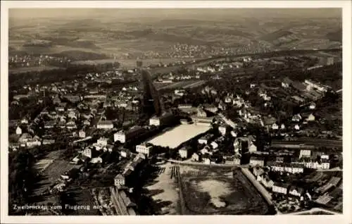 Ak Zweibrücken in der Pfalz, Fliegeraufnahme