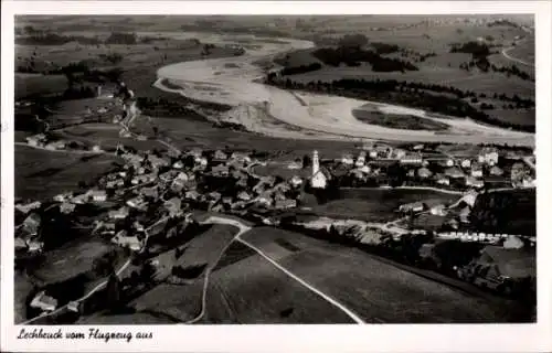 Ak Lechbruck am See Allgäu Schwaben, Fliegeraufnahme