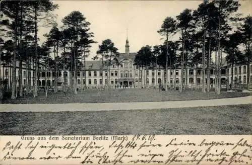 Ak Beelitz in der Mark, Heilstätten, Männer Sanatorium m. Parkanlage