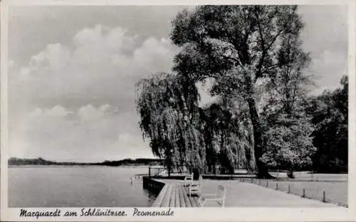 Ak Marquardt Potsdam, am Schlänitzsee, Promenade