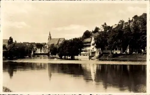 Ak Tübingen am Neckar, Teilansicht mit Jugendherberge