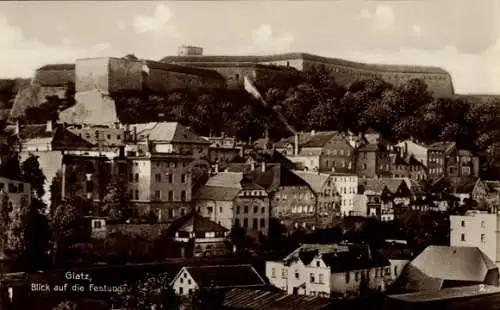 Ak Kłodzko Glatz Schlesien, Festung, Teilansicht der Stadt