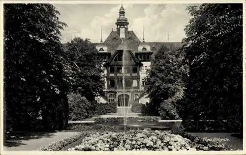 Ak Polanica Zdrój Bad Altheide Schlesien, Kurhaus, Springbrunnen