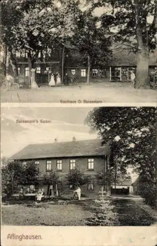 Ak Affinghausen in Niedersachsen, Gasthaus D. Bensemann, Garten