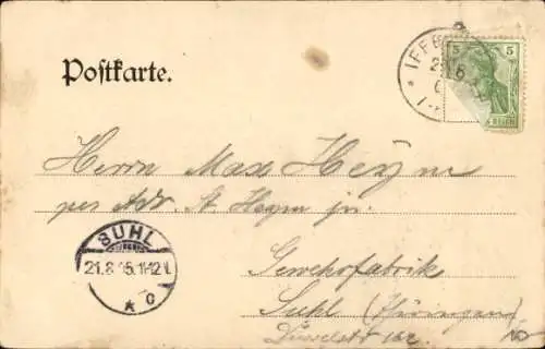 Ak Iffezheim am Rhein, Rennplatz, Tribüne