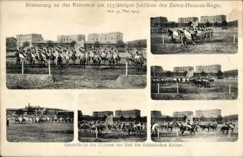 Ak Rathenow im Havelland, Reiterfest am 175 jährigen Jubiläum des Zieten-Husaren-Regts. 1905