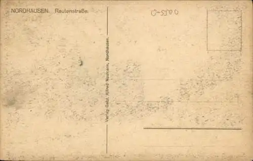 Künstler Ak Nordhausen am Harz, Rautenstraße