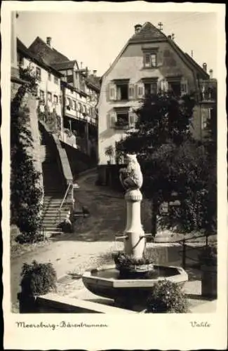 Ak Meersburg im Bodenseekreis Baden Württemberg, Blick auf den Bärenbrunnen