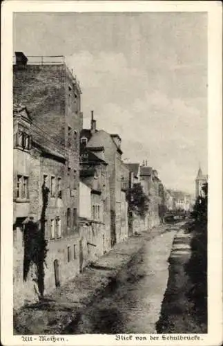 Ak Meißen in Sachsen, Altstadt, Blick von der Schulbrücke