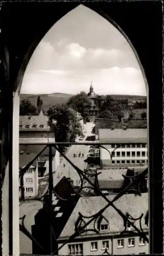 Ak Siegen in Nordrhein Westfalen, Blick vom Nikolaikirchturm auf Burgstraße und Oberes Schloss