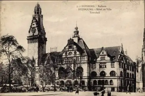 Ak Duisburg, Blick auf das Rathaus, Hôtel de Ville, Townhall