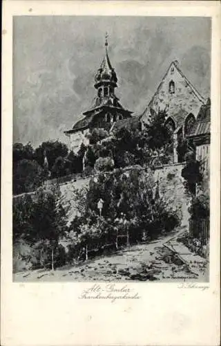 Künstler Ak Schwarze, J., Goslar am Harz, Frankenbergerkirche