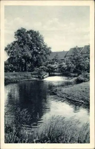 Ak Radeburg Sachsen, die Röderlandschaft, Brücke