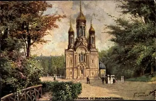 Künstler Ak Beraud, N., Wiesbaden, Griechische Kapelle