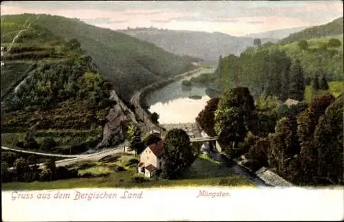 Ak Müngsten Remscheid Bergisch Land, Blick auf den Ort, Felder