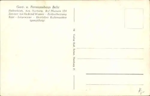 Ak Holtorfsloh Seevetal in Niedersachsen, Behr's, Gasthaus, Landkarte