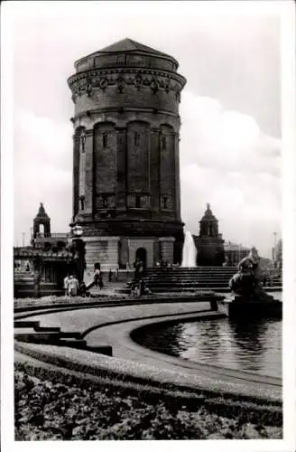 Ak Mannheim, Ansicht vom Wasserturm, Wasseranlagen