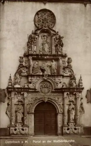 Ak Dettelbach am Main, Das Portal an der Wallfahrtskirche