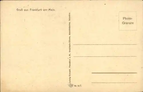 Ak Frankfurt am Main, Lange Schirme, Geschäftsstraße