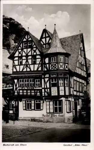 Ak Bacharach am Rhein, Gasthof Altes Haus