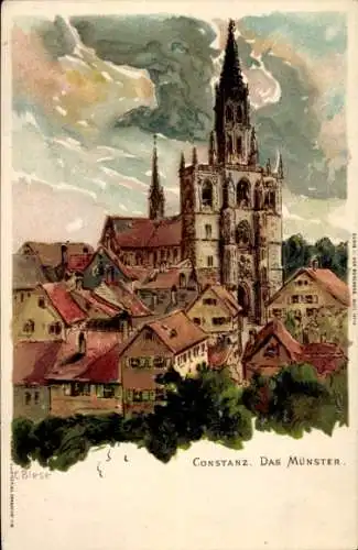 Künstler Litho Biese, C., Konstanz am Bodensee, Münster