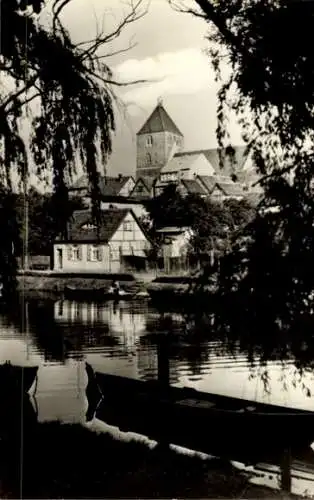 Ak Plau Mecklenburg, Elde, Kirchturm