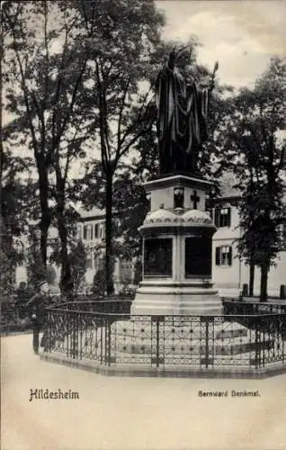 Ak Hildesheim in Niedersachsen, Blick auf Bernwald Denkmal