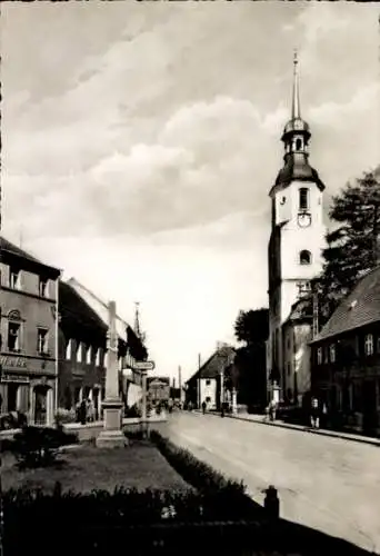 Ak Elsterwerda Elster, an der Hauptstraße, Kirche