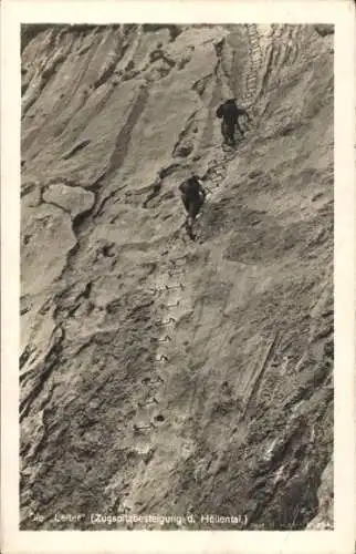 Ak Zugspitze, Die Leiter, Höllental