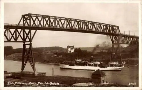 Ak Holtenau Kiel, Prinz Heinrich Brücke, Hochbrücke