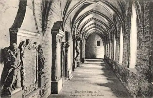 Ak Brandenburg an der Havel, Kreuzgang, St. Pauli Kirche