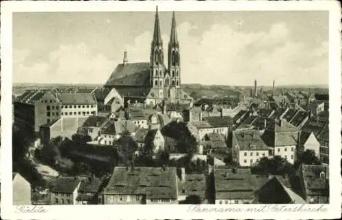 Ak Görlitz in der Lausitz, Panorama mit Peterskirche