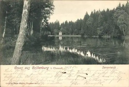 Ak Grillenburg Tharandt, Blick auf den Serrenteich 