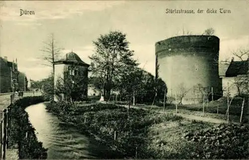 Ak Düren im Rheinland, Stürtzstraße, der dicke Turm