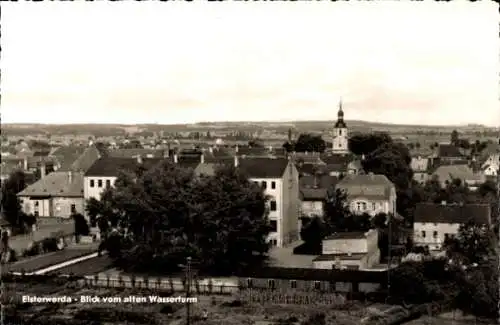 Ak Elsterwerda in Brandenburg, Totalansicht vom Ort, Kirche, Blick vom alten Wasserturm