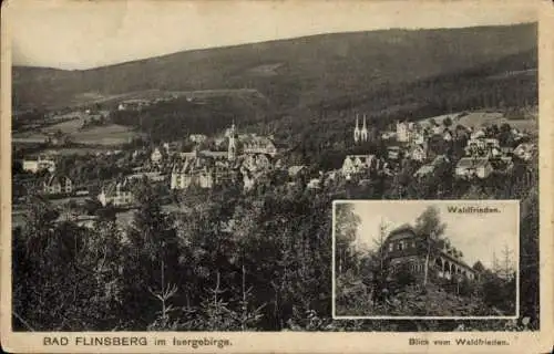 Ak Świeradów Zdrój Bad Flinsberg Schlesien, Blick vom Waldfrieden