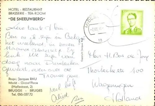 Ak Brügge Brügge Flandern Westflandern, De Sneeuwberg