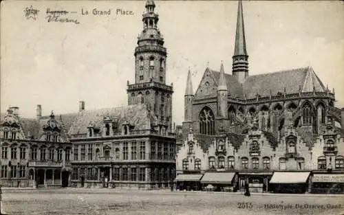 Ak Furnes Veurne Westflandern, La Grand'Place