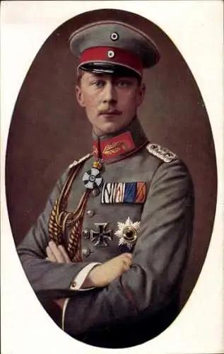 Ak Kronprinz Wilhelm von Preußen, Portrait in Uniform, Eisernes Kreuz