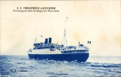 Ak Paquebot SS Théophile Gauthier, Messageries Maritimes