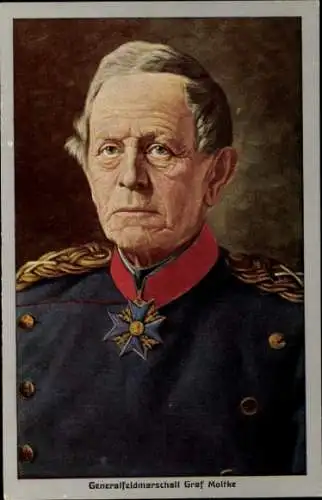 Künstler Ak Generalfeldmarschall Graf Moltke, Generaloberst Helmuth von Moltke, Portrait