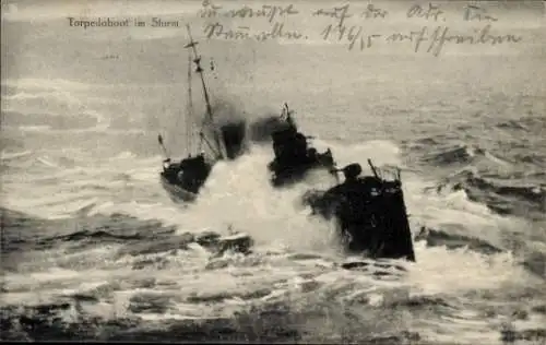 Ak Deutsches Kriegsschiff, Hochseetorpedoboot, Kaiserliche Marine