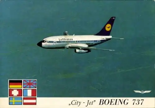 Ak City Jet, Boeing 737, Lufthansa, Länderfahnen