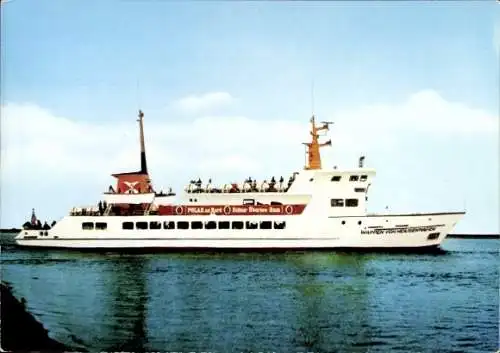 Ak Seebäderdienst Reederei Willy Freter, Fährschiff Wappen von Heiligenhafen, Hochseefahrten