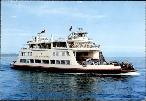 Ak Fährschiff Fontainebleau auf dem Bodensee, Autofähre Konstanz-Meersburg