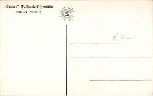 Künstler Ak Gräßel, Franz, Ente mit Küken, Uferpartie