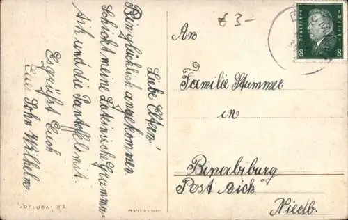 Künstler Ak Schönian, Alfred, Pfau, Hahn und Henne