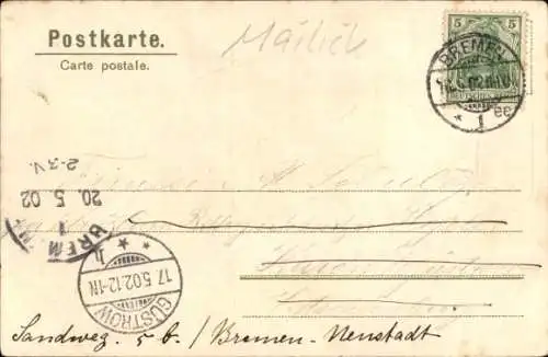 Künstler Litho Mailick, Menschen im Zug, Abschied, Winken