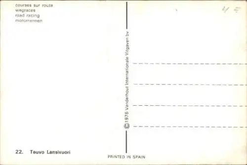 Ak Rennfahrer Teuvo Lansivuori, Motorradrennen, Palumbo, Campagnolo