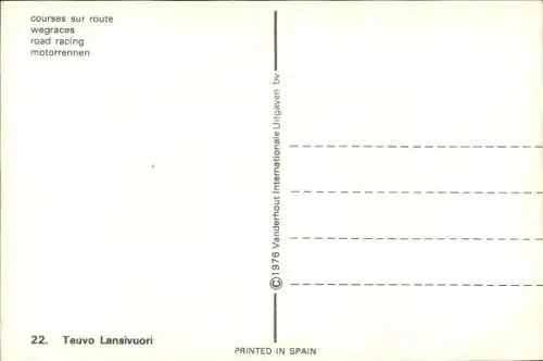 Ak Rennfahrer Teuvo Lansivuori, Motorradrennen, Palumbo, Campagnolo